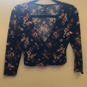 Surplice floral top